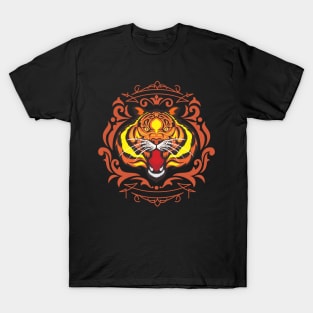 Angry Tiger Design T-Shirt